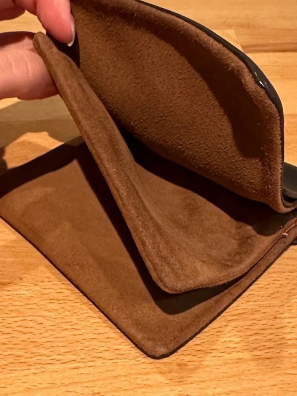 Celine Black Leather Wallet with Gold Accent